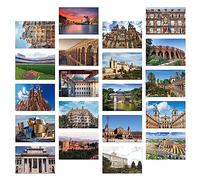 Dear Mapper Spain Vintage Landscape Postcards Pack 20pc/Set Postcards from Around the World Greeting Cards for Business World Travel Postcard for Mailing Decor Gift