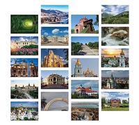 Dear Mapper Ukraine Vintage Landscape Postcards Pack 20pc/Set Postcards from Around the World Greeting Cards for Business World Travel Postcard for Mailing Decor Gift