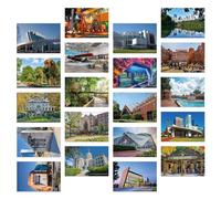 Dear Mapper Vintage United States Atlanta Landscape Postcards Pack 20pc/Set Postcards from Around the World Greeting Cards for Business World Travel Postcard for Mailing Decor Gift (No Envelope)