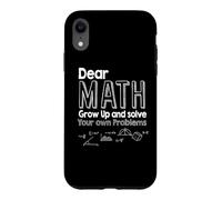Dear Math Grow Up and Solve Your Own Problems Algebra Lines Case for iPhone XR
