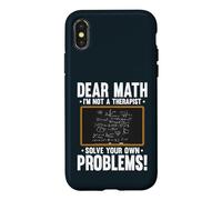 Dear Math Im Not A Therapist Solve Problems Math Teacher Case for iPhone X/XS