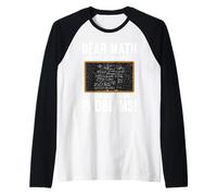 Dear Math Im Not A Therapist Solve Problems Math Teacher Raglan Baseball Tee