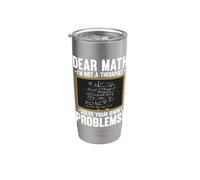 Dear Math Im Not A Therapist Solve Problems Math Teacher Stainless Steel Insulated Tumbler