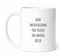 Dear Meningioma Mug - Brain Tumor Coffee Cup - Awareness Funny Gift from Friends - Health Advocacy Tea Mugs - Neurosurgery11Oz Drinking Cups for Patients, Birthday, Him, Her, National Month
