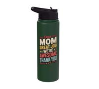Dear Mom Great Job We're Awesome Thank You Stainless Steel Insulated Water Bottle
