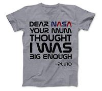 Dear NASA from Pluto Funny Space T-Shirt Grey