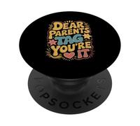 Dear Parents Tag You’re It Leopard Print PopSockets Adhesive PopGrip