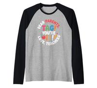 Dear Parents Tag You're It Retro Educator Summer Break Fun Raglan Baseball Tee