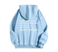 Dear Person Behind Me Hoodie, Dear Person Behind Me Sweatshirt for Women, Dear Person Behind Me Hoodie You Are Enough,The World Is A Better Place with You In It Pullover Fashion (Light Blue-B, L)