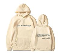 Dear Person Behind Me Hoodie Sweatshirt, You Are Enough Hoodie Sweatshirt, to the Dearperson Behind Me (Beige2,S)