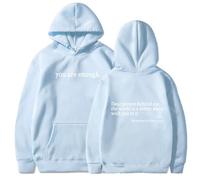 Dear Person Behind Me Hoodie Sweatshirt, You Are Enough Hoodie, To The Person Behind Me (Blue,L)
