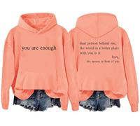 Dear Person Behind Me Hoodie, To The Person Behind Me Hoodie,You are Enough Mental Health Tshirt Women Men Orange
