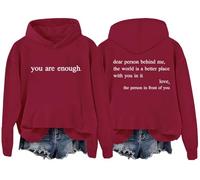 Dear Person Behind Me Hoodie, To The Person Behind Me Hoodie,You are Enough Mental Health Tshirt Women Men Claret