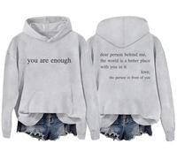 Dear Person Behind Me Hoodie, To The Person Behind Me Hoodie,You are Enough Mental Health Tshirt Women Men Grey