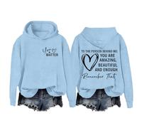Dear Person Behind Me Hoodie UK To the Person Behind Me Hoodie Plus Size Blue Hoodies Women White Cotton Matching You Are Amazing Enough Hoodies Oversized Unisex Festival Essentials Hooded Sweatshirts