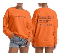 Dear Person Behind Me Hoodie You Are Enough Graphic Sweatshirts for Women Mental Health Awareness Shirt Pullover Top 2024 New