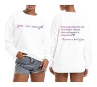 Dear Person Behind Me Hoodie You Are Enough Graphic Sweatshirts for Women Mental Health Awareness Shirt Pullover Top 2024 New