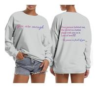 Dear Person Behind Me Hoodie You Are Enough Graphic Sweatshirts for Women Mental Health Awareness Shirt Pullover Top 2024 New