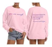 Dear Person Behind Me Hoodie You Are Enough Graphic Sweatshirts for Women Mental Health Awareness Shirt Pullover Top 2024 New