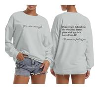 Dear Person Behind Me Hoodie You Are Enough Graphic Sweatshirts for Women Mental Health Awareness Shirt Pullover Top 2024 New
