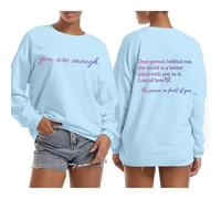 Dear Person Behind Me Hoodie You Are Enough Graphic Sweatshirts for Women Mental Health Awareness Shirt Pullover Top 2024 New