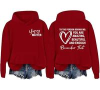 Dear Person Behind Me Hoodie, You are Enough Hoodie, Positive Mental Health Shirt Claret