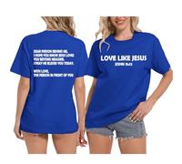 Dear Person Behind Me I Hope You Know Jesus Loves You (Back) T-Shirt Womens Summer Tops 2025 New Blouses for Women UK Tops for Women UK