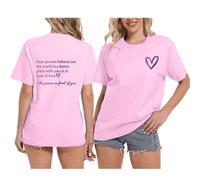 Dear Person Behind Me I Hope You Know Jesus Loves You (Back) T-Shirt Womens Summer Tops 2025 New Blouses for Women UK Tops for Women UK