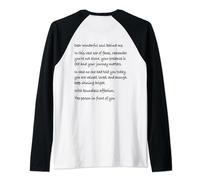 Dear Person Behind Me Positive Message Quote You Matter Raglan Baseball Tee