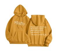 Dear Person Behind Me Pullover Hoodies You Matter Jumpers You are Enough Shirt Womens Mental Health Awareness Sweatshirt