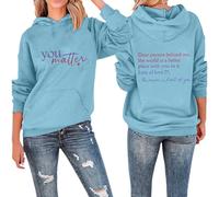 Dear Person Behind Me Pullover Hoodies You Matter Sweatshirt Womens Mental Health Awareness Hooded Sweatshirt