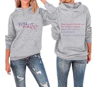 Dear Person Behind Me Pullover Hoodies You Matter Sweatshirt Womens Mental Health Awareness Hooded Sweatshirt