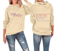 Dear Person Behind Me Pullover Hoodies You Matter Sweatshirt Womens Mental Health Awareness Hooded Sweatshirt