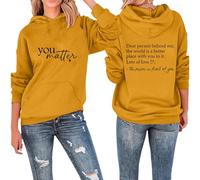 Dear Person Behind Me Pullover Hoodies You Matter Sweatshirt Womens Mental Health Awareness Hooded Sweatshirt