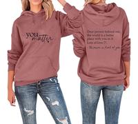 Dear Person Behind Me Pullover Hoodies You Matter Sweatshirt Womens Mental Health Awareness Hooded Sweatshirt