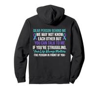 Dear Person Behind Me Suicide Prevention Awareness Ribbon Pullover Hoodie