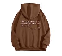 Dear Person Behind Me Sweatshirt Hoodie, Dear Person Behind Me Hoodie - Personalized Shirt with Words on Back (5XL,Khaki)