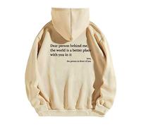 Dear Person Behind Me Sweatshirt Hoodie, Dear Person Behind Me Hoodie - Personalized Shirt with Words on Back (S,Beige)