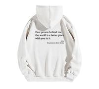 Dear Person Behind Me Sweatshirt Hoodie, Dear Person Behind Me Hoodie - Personalized Shirt with Words on Back (XL,White)