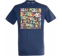 Dear Person Behind Me T Shirt - Positive Mental Health Top, Funny T-Shirts for Adults, to The Person Behind Me Tshirt, Friends Tee Navy L
