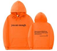 Dear Person Behind Me, You Are Enough - The World Is A Better Place With You (Orange, XXL Hoodie)