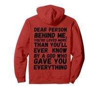 Dear person behind me you're loved by God Christian gift Pullover Hoodie