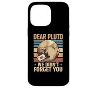Dear Pluto We Didn't Forget You Space Vintage Heart Letter Case for iPhone 14 Pro Max