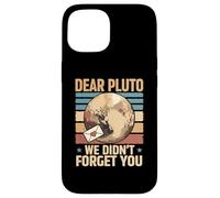 Dear Pluto We Didn't Forget You Space Vintage Heart Letter Case for iPhone 15