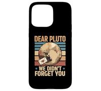 Dear Pluto We Didn't Forget You Space Vintage Heart Letter Case for iPhone 15 Pro Max