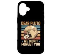 Dear Pluto We Didn't Forget You Space Vintage Heart Letter Case for iPhone 16