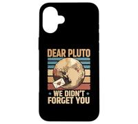 Dear Pluto We Didn't Forget You Space Vintage Heart Letter Case for iPhone 16 Plus