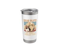 Dear Pluto We Didn't Forget You Space Vintage Heart Letter Stainless Steel Insulated Tumbler