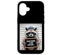 Dear Rabbi I Can Explain Funny Christmas Hannuka Raccoon Case for iPhone 16