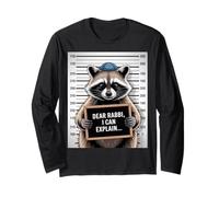Dear Rabbi I Can Explain Funny Christmas Hannuka Raccoon Long Sleeve T-Shirt